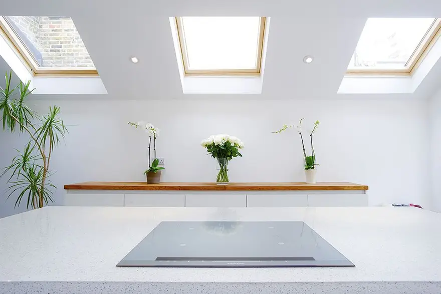 Completed Build Team side return kitchen extension to a terraced house in Islington (N19)