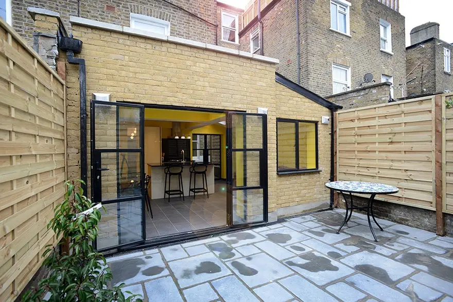 Completed Build Team side return kitchen extension to a terraced house in Maida Vale (Westminster, W9)